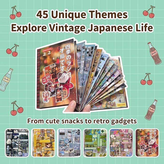 Tmtains 800Pcs Japanese Sticker Book - Image 4