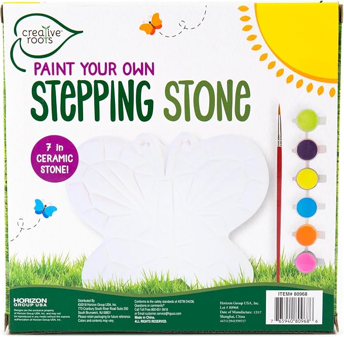 Creative Roots Mosaic Butterfly Stepping Stone Kit, Includes 7-Inch Ceramic - Image 9