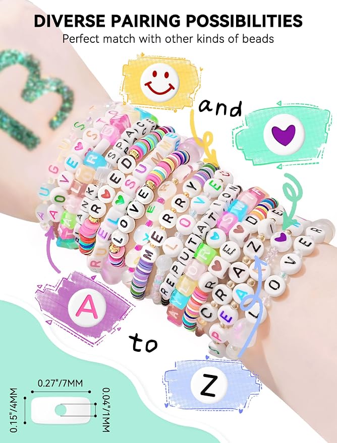 ARTDOT 800 Pieces Assorted Letter Beads - Image 6