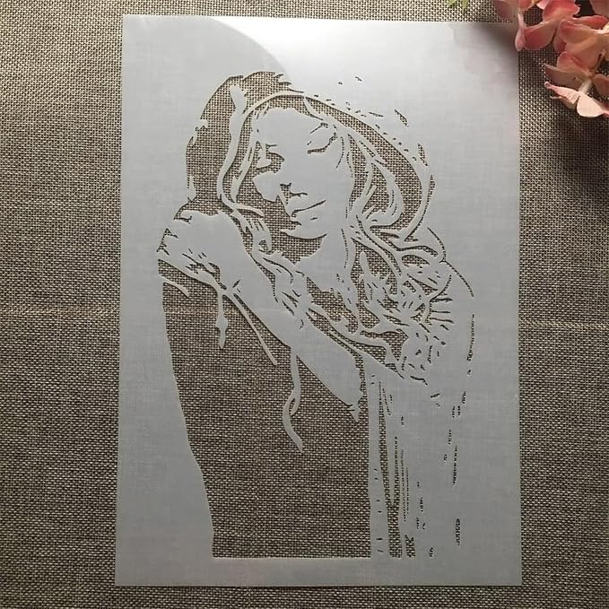 TIAMECH A4 Reusable Raincoat Girl Stencil - Image 8