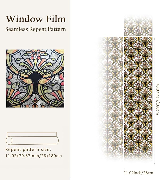 3D Vintage Stained Glass Window Film - Image 4
