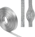 Tinned Copper Braid Wire Shielding Ground Strap Metal Cable Sleeve Expandable by BuyUneed
