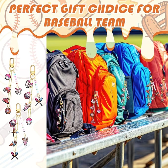 CraftyDream 558 Pcs Ice Cream Drip Baseball Keychain Baseball Party Favors DIY - Image 5