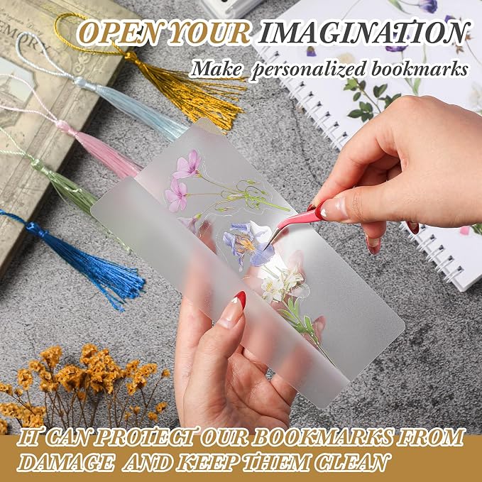 Fuyoooo 301 Pcs DIY Bookmark Making Kit 150 Bookmark Laminating Pouches 5 Mil - Image 6