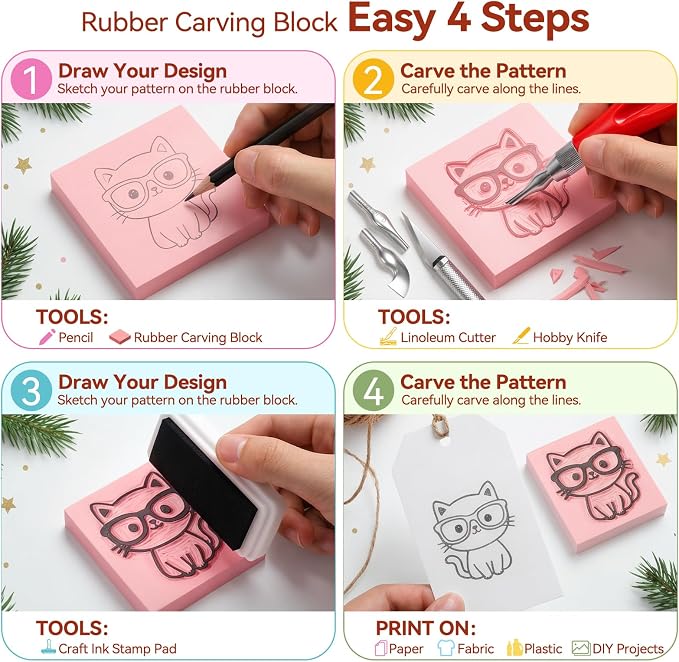 WAYCOM Linocut Kit for Beginners - Image 6