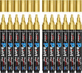 Overseas 12 Pack Gold Acrylic Paint Pens Permanent Markers, Medium Tip | by Overseas
