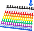 Gejoy 128 Pcs Board Game Pieces Multicolor Plastic Chess Pawn 1 Inch Game Pawns by Unknown