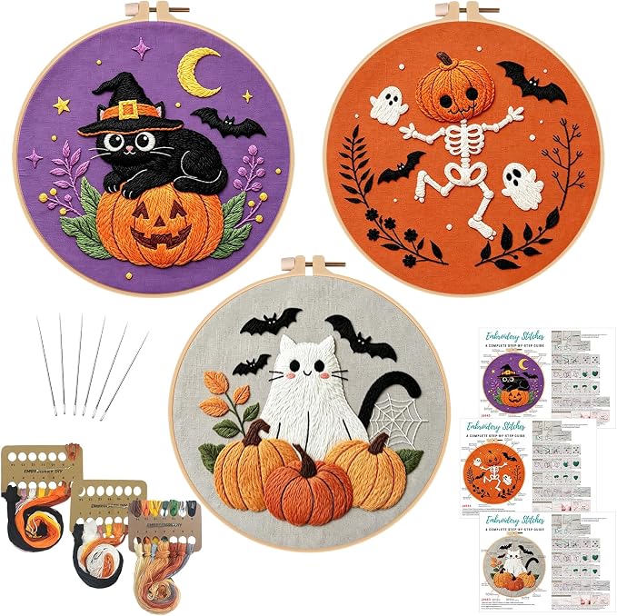 Nuberlic Halloween Embroidery Kit by Nuberlic