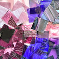 ILLUCKAI 2.2lb Purple Stained Glass Scraps, Irregular Stained Glass Sheets by ILLUCKAI