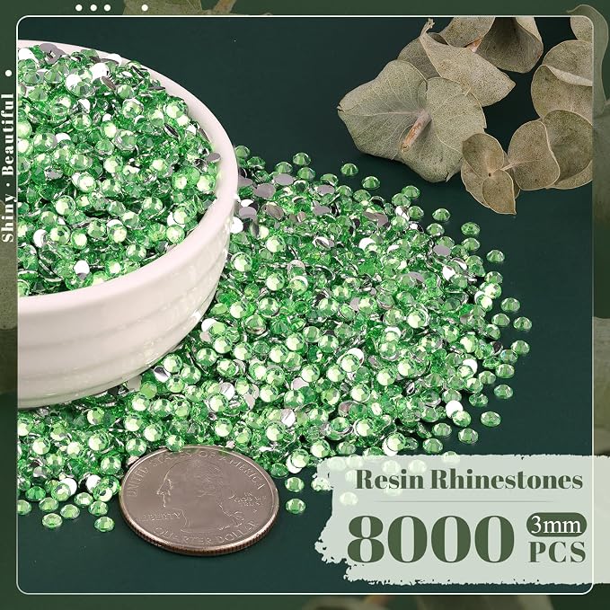 8000PCS 3mm Resin Rhinestones Bulk - Image 2