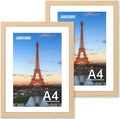 FIXSMITH A4 Picture Frame Set of 2, Natural Photo Frame by FIXSMITH