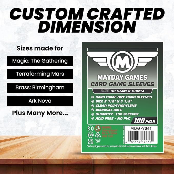 Mayday Games Standard Card Sleeves 63.5x88mm - Image 3