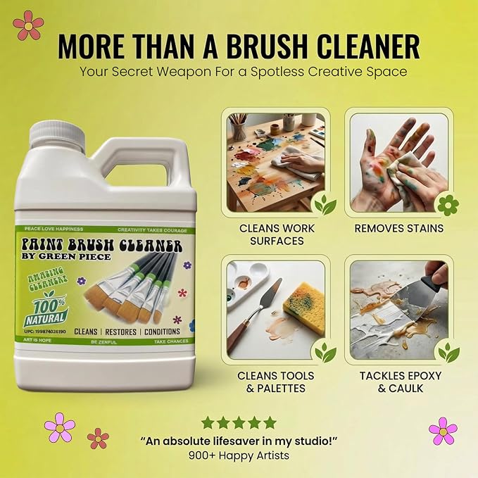 Green Piece® Completely Non-Toxic Paint Brush Cleaner - Image 7