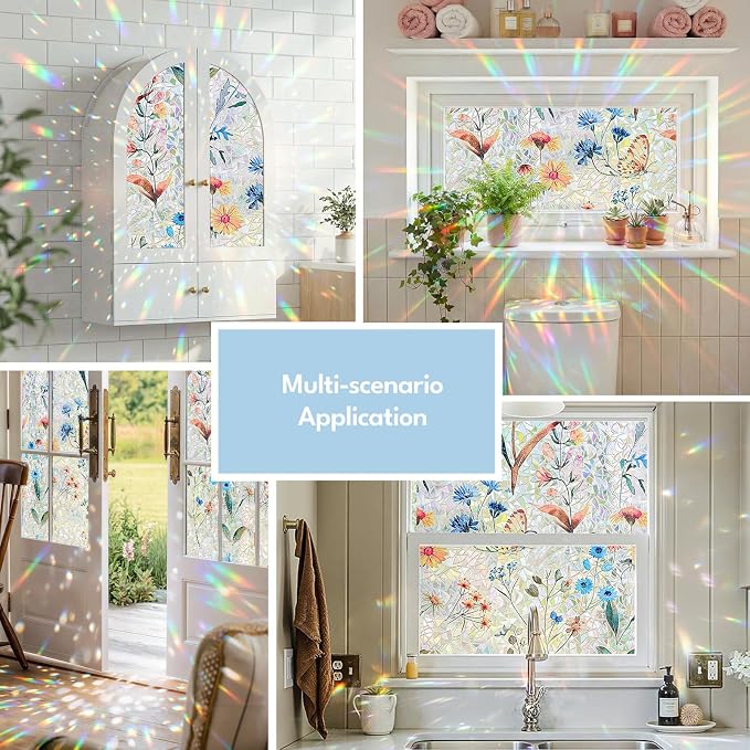 ADD.HERES Window Privacy Film, Stained Glass Decorative Static Cling, Removable - Image 7