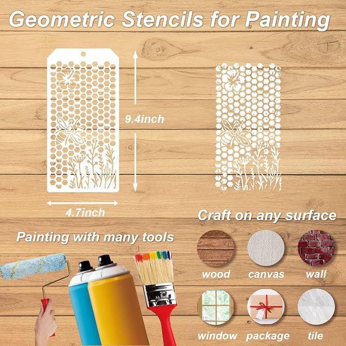 Texture Stencils for Painting, Nature Inspired Patterns - Image 6