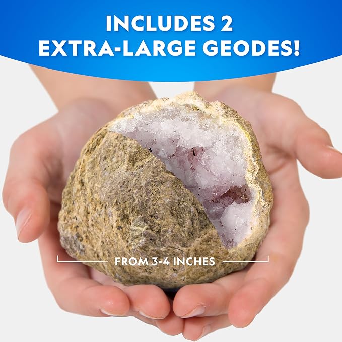 National Geographic Jumbo Geodes Kit – Break Open 2 Large Geodes - Image 3