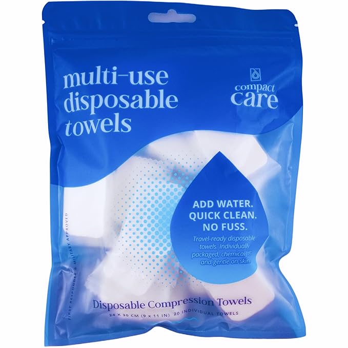Compressed Towels – Travel Towels for Cleaning, Camping, Gym, Hiking, Baby, Emergency Use – 100% Cotton, Chemical-Free, Expands with Water – Portable & Reusable (40 pcs)