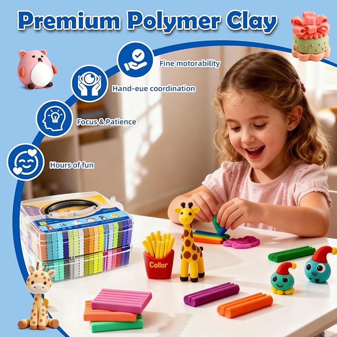 ARTpar Polymer Clay kit, 62 Color Modeling Clay - Image 4