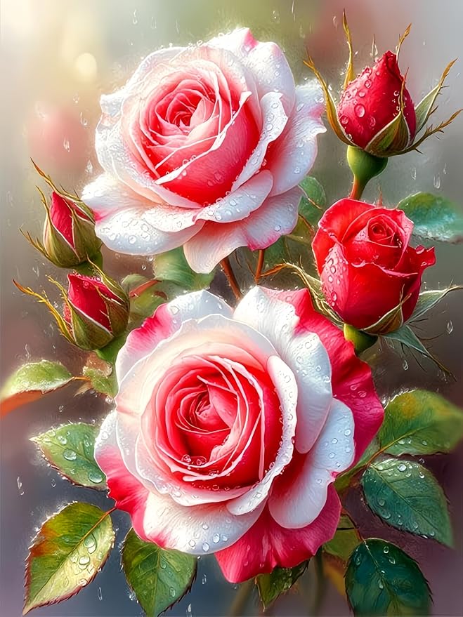 Diamond Paintings Kits for Beginners, Flower Diamond Arts Kits for Adults by GXGLLPZBYZBYHW