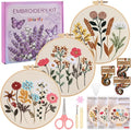 3 Sets Embroidery Kit, Cross Stitch Kits by Uniartfy