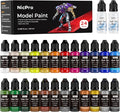 Nicpro 24 Colors Model Paint Set, 20ml Ready to Use Modeling Acrylic Paints by Nicpro