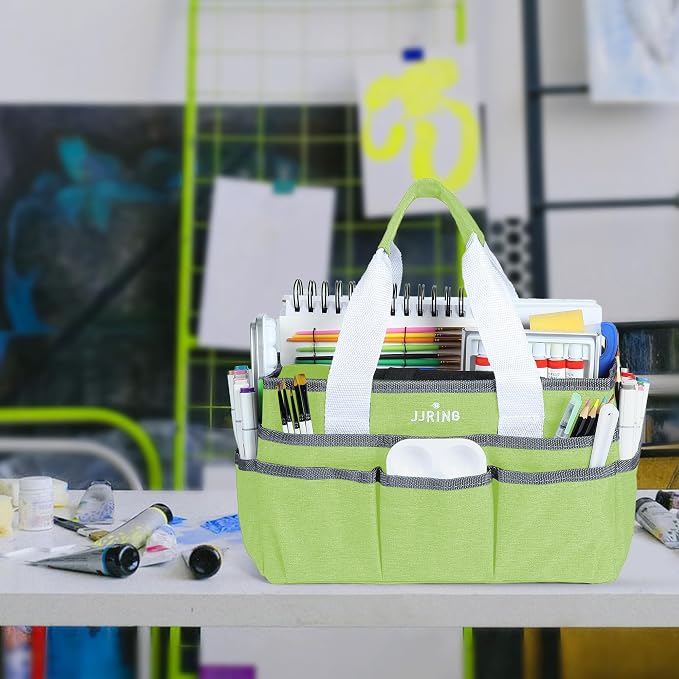 JJRING Craft Organizer Tote Bag, Art Storage Caddy - Image 2