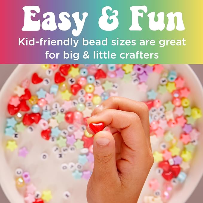 Creativity for Kids Rainbow Bead Jar Jewelry Making Kit: Makes 40+ Friendship - Image 7