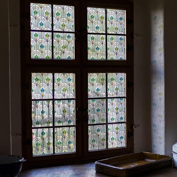 3D Vintage Stained Glass Window Film - Image 2