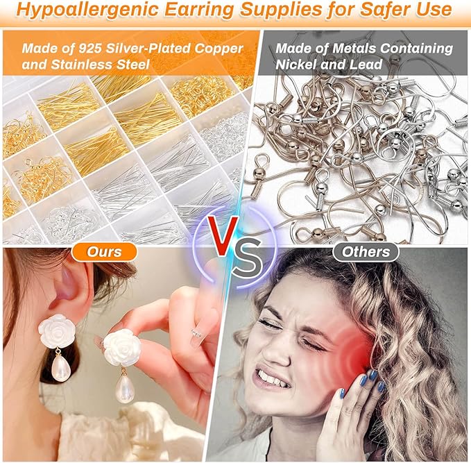 Modacraft 2000Pcs Earring Making Supplies Kit - Image 5