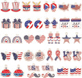 MARFOREVER 40Pcs/20 Pairs 4th of July Enamel Charms by MARFOREVER