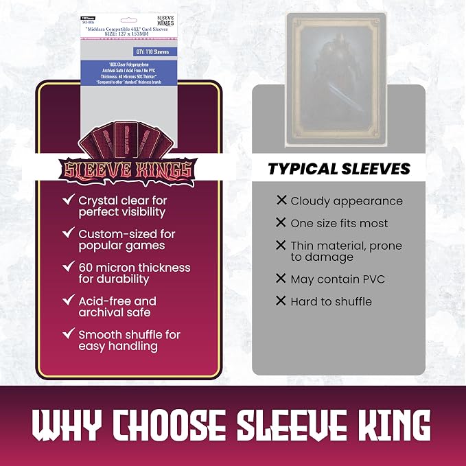 Sleeve Kings Standard Card Sleeves – 110 Count, XXL Size, Compatible - Image 6