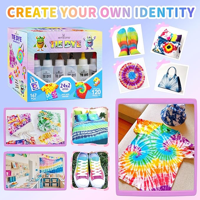 24 Colors Tie Dye Kit, Tie Dye Set - Image 3