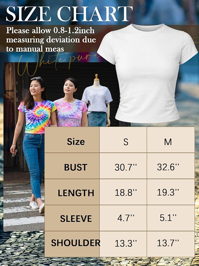 Silkfly 3 Pcs White Tie Dye DIY Cotton Cute Tee Tie Dye DIY Party Supplies - Image 4