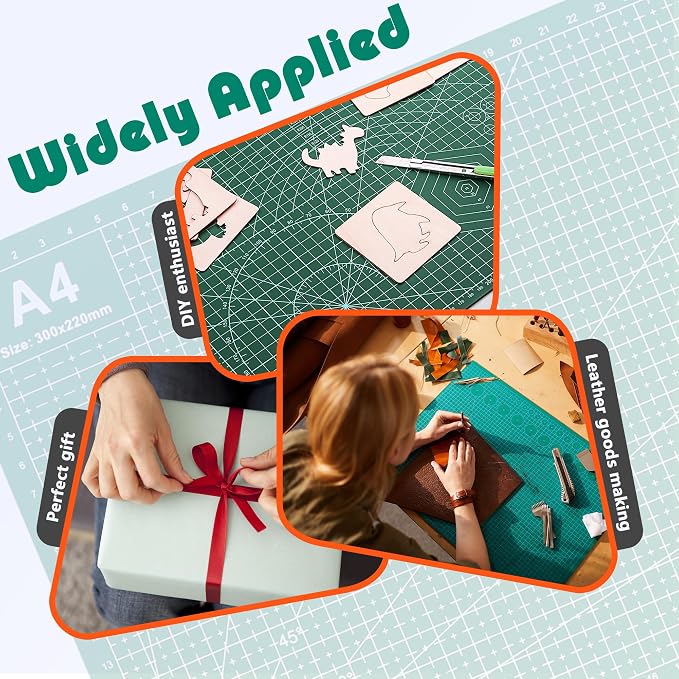 2 Packs Cutting Mats, A4 12'' x 9'' Double Sided Cutting Mat, Non-Slip 5 Layers - Image 7