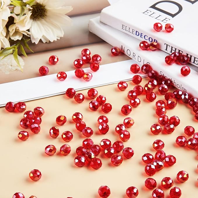 460Pcs 8mm Crystal Glass Beads for Jewelry Making Beads for Bracelets Necklace - Image 7