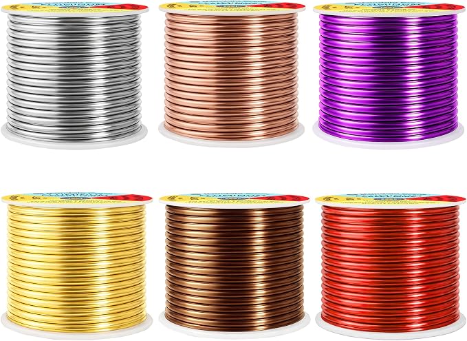 Mandala Crafts 10 GA Purple Brown Red Assorted Anodized Aluminum Craft Wire | - Image 2
