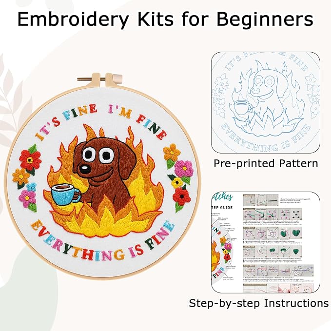 Nuberlic Cute Dog Embroidery Kits - Image 6