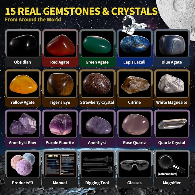 GobiDex Gemstones Dig Kit, Solar System Science Kit - Image 3