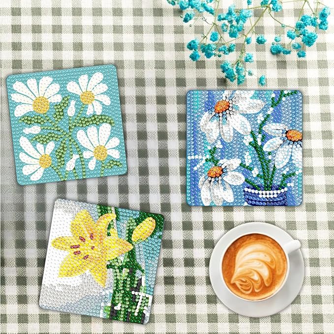 Bulerrylulu 6 Pcs Diamond Painting Coasters Kits - Image 3