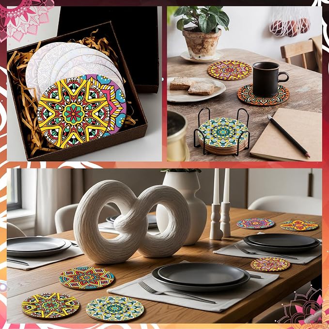 Reallnaive 8 Pcs Mandala Paint by Numbers Kit - Image 5