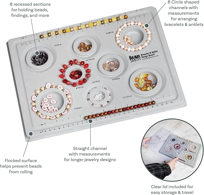 The Beadsmith Elements Bracelet & Anklet Design Bead Board –13.75 x 10.75 x 1 - Image 4