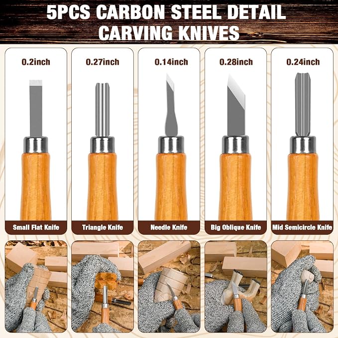 Wood Carving Kit, Whittling Kit DIY Hobbies - Image 5