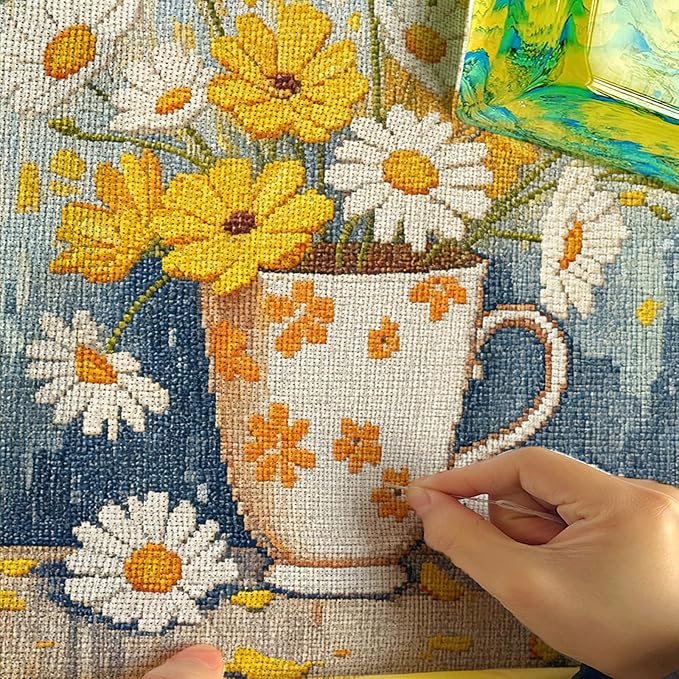 Zhenqing Floral Cross Stitch Kit - Image 4