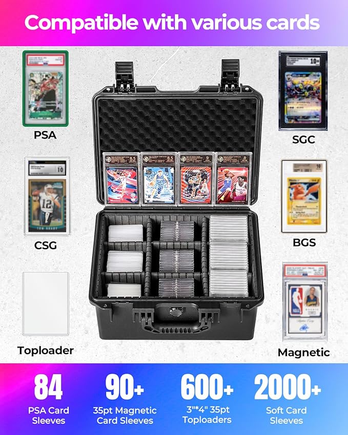 Card Cases for Sport Trading Graded Card Holder Hard Waterproof Storage Box | - Image 2