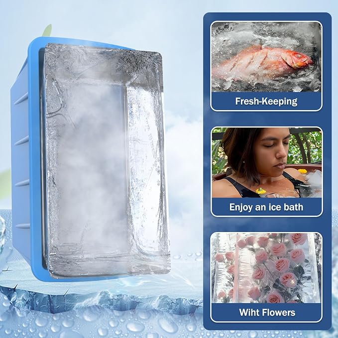 6Pack 48LB Extra Large Ice Block Molds, Silicone Large Ice Cube Molds - Image 5
