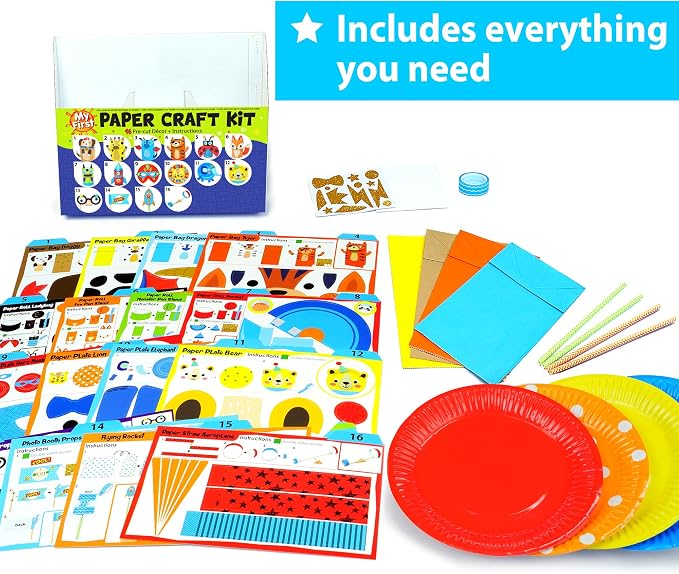 KRAFUN Safari Animal Beginner Paper Craft Kit - Image 2