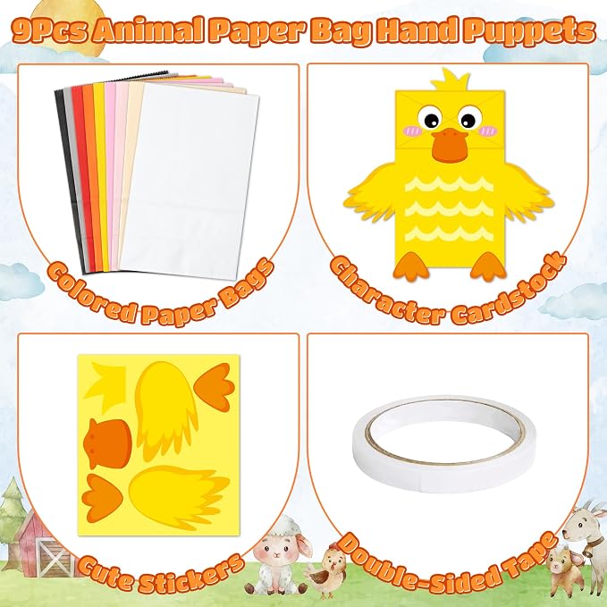 WATINC 9Pack Hand Puppet Art Craft - Image 2