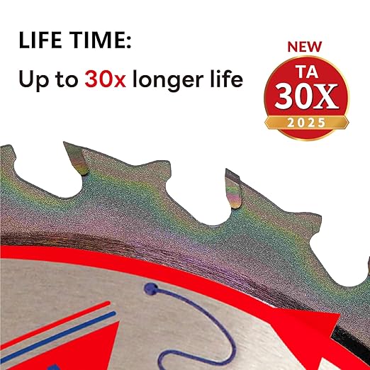 Circular Saw Blade Woodworking TA Series 7-1/4" 40-Tooth Arbor: 5/8", for Finishing/General Purpose Wood Cutting, Anti-Thermal Adhesion Coating on Cutting Head -TA, 7-1/4" 40T TA