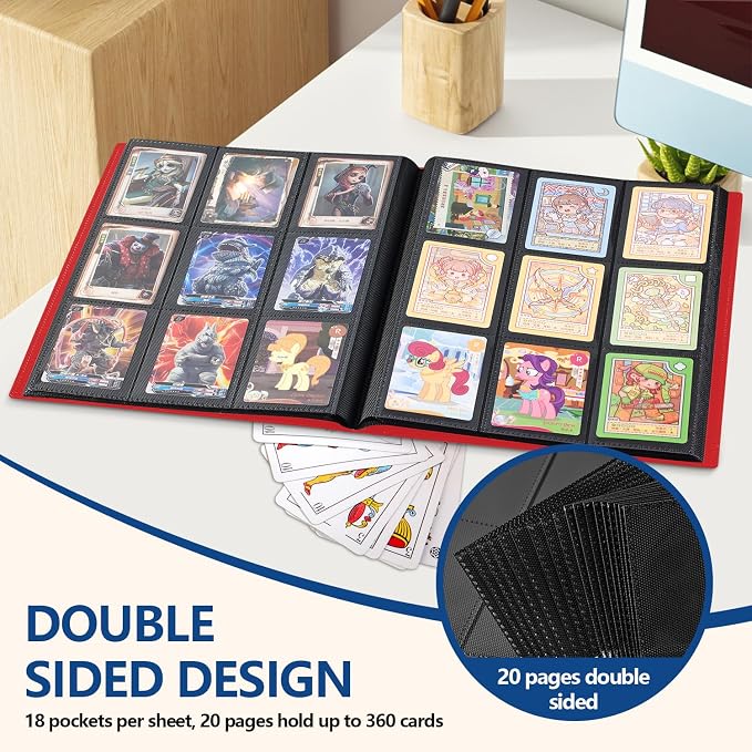 Card Binder, EDUDIIU 9 Pockets Premium Trading Card Binders, Cards Collection - Image 3