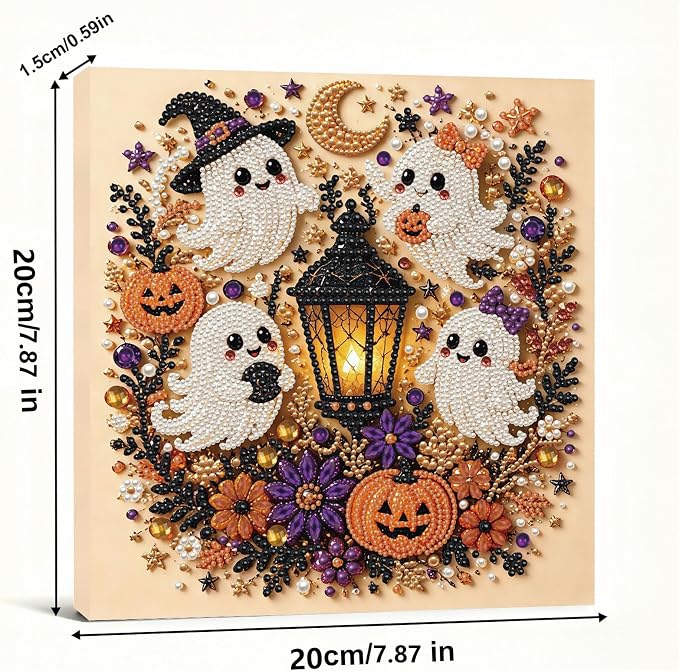 POETRYDRAW Halloween Decor Ghost Pearl Art Kit - Image 4